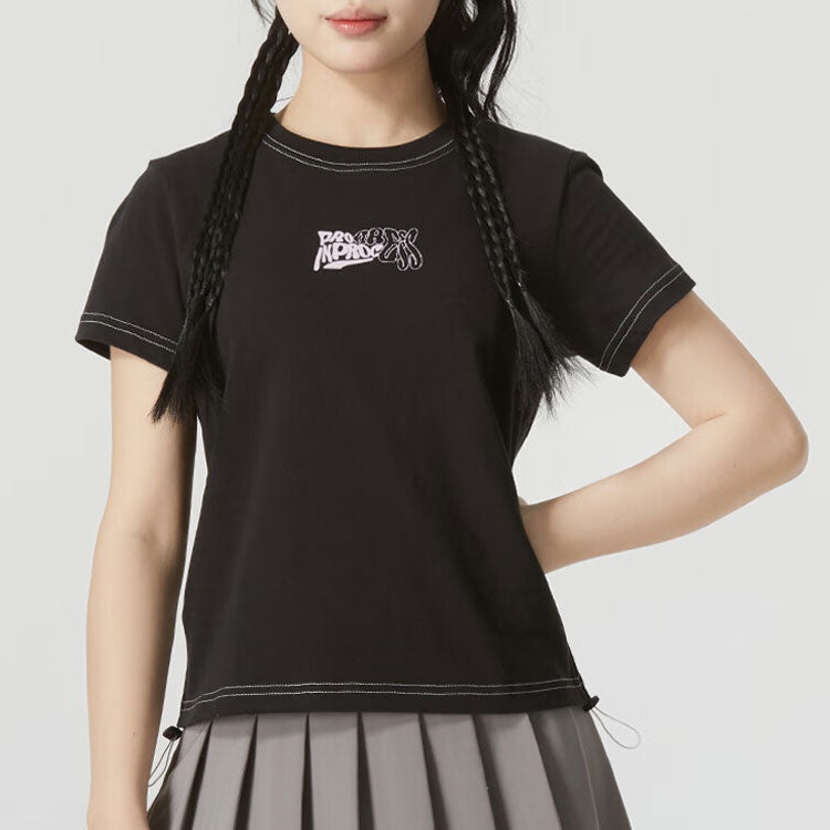 (WMNS) PUMA Graphic Short Top 'Black' 626865-01 - 3