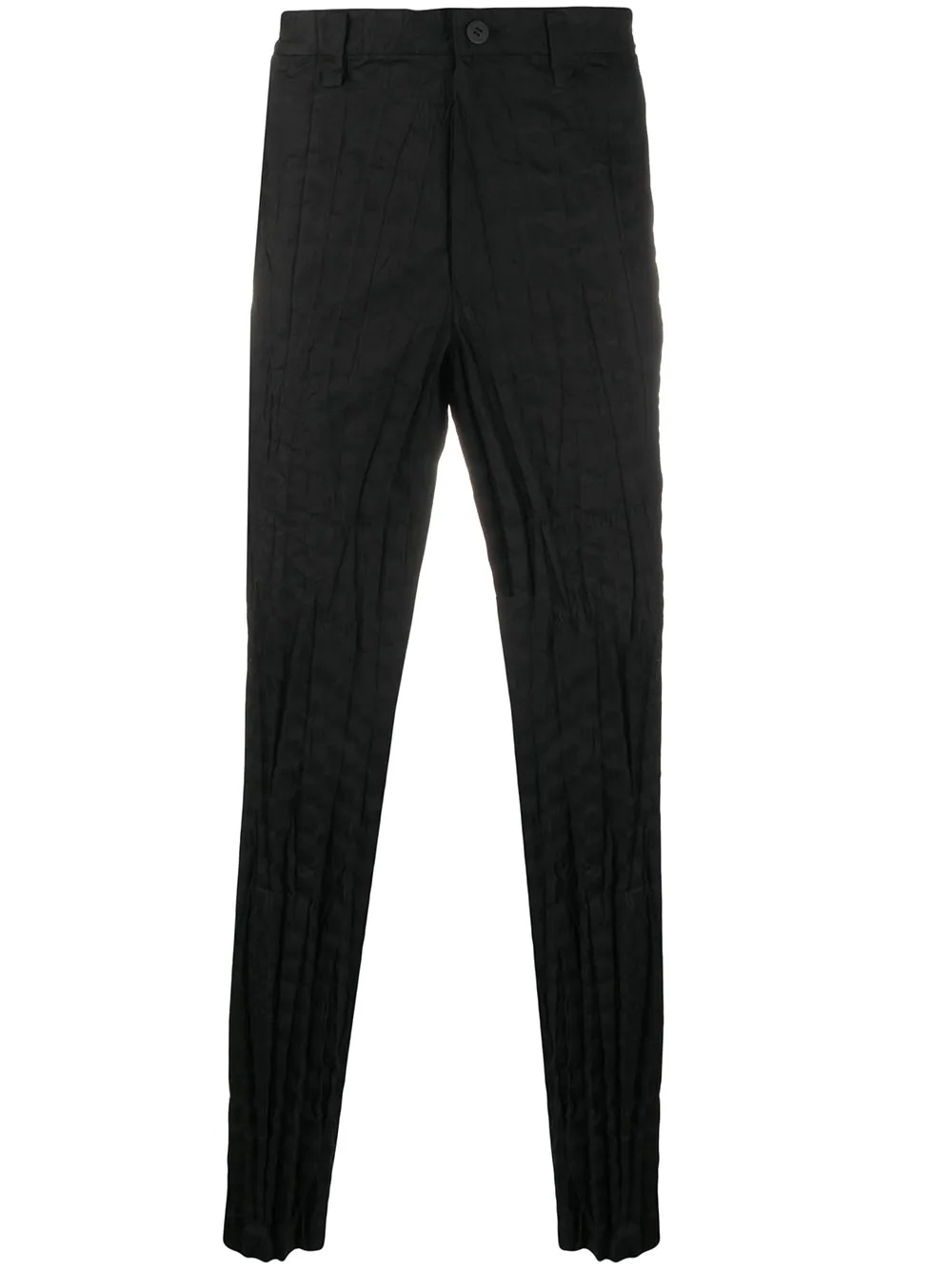 crinkled tapered trousers - 1