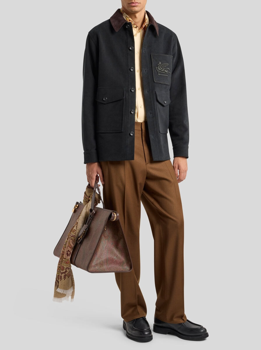 COTTON SHIRT WITH PLACED PRINT - 4