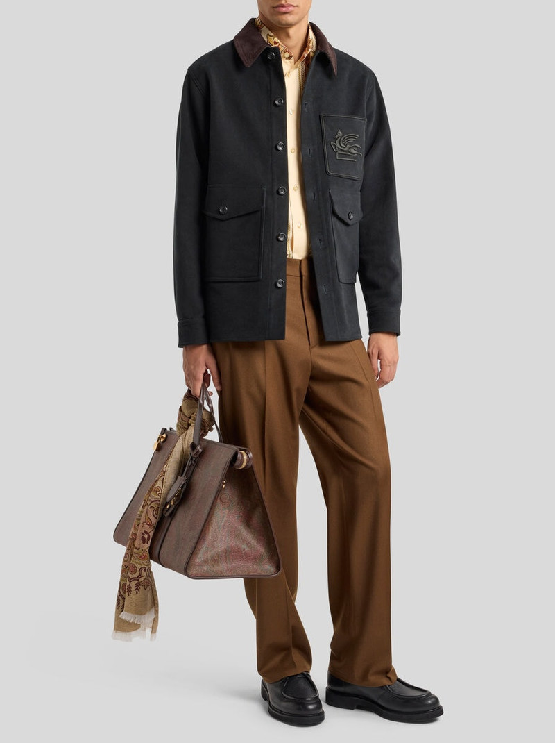 COTTON SHIRT WITH PLACED PRINT 4