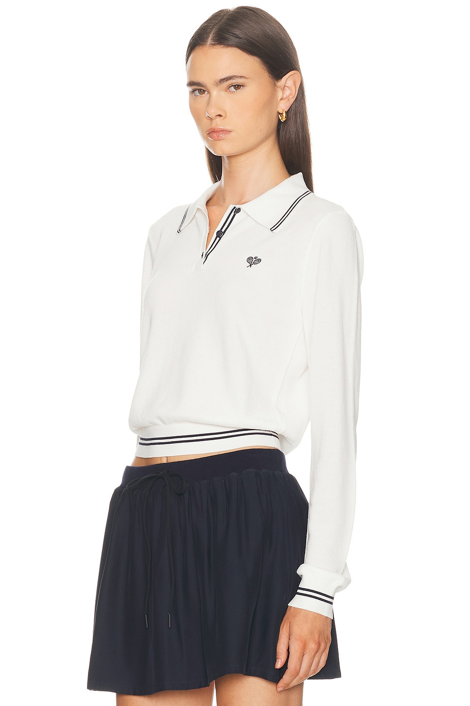 Long Sleeve Tennis Polo Top - 2