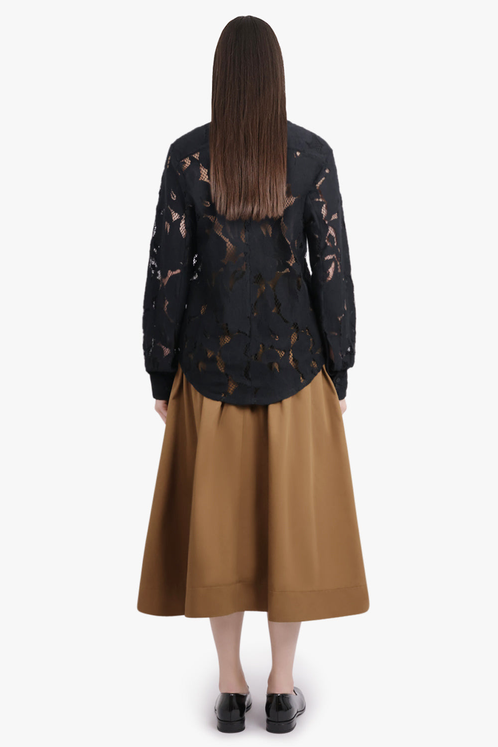 LACE L/S BALLOON SLEEVE | BLACK - 5