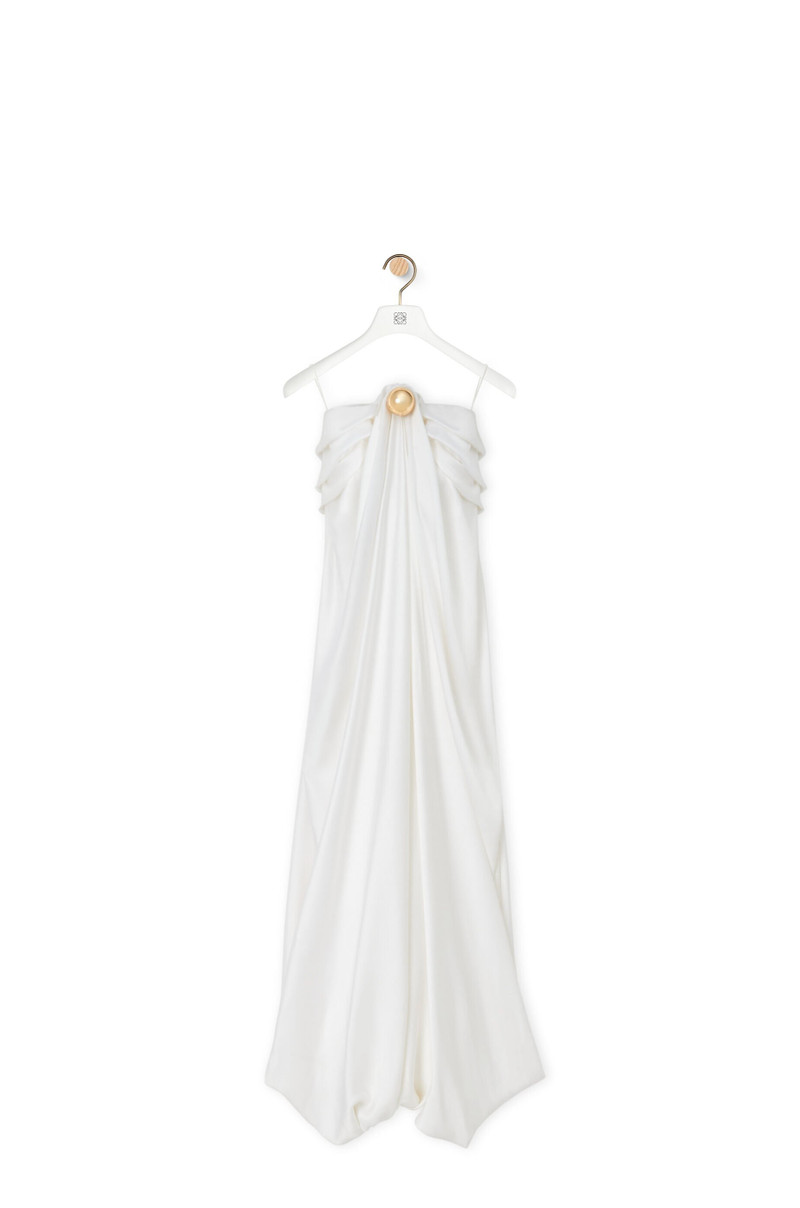 loewe open back dress Loewe Open-back Silk Maxi Dress