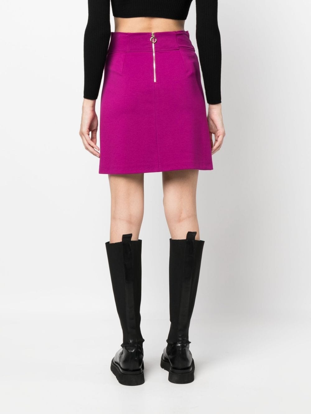 panelled high-waisted skirt - 4