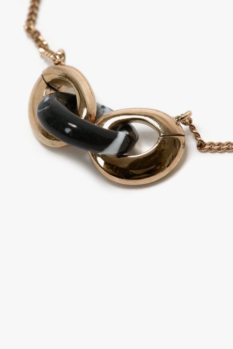 Exclusive Resin Charm Bracelet In Light Gold-Black 3