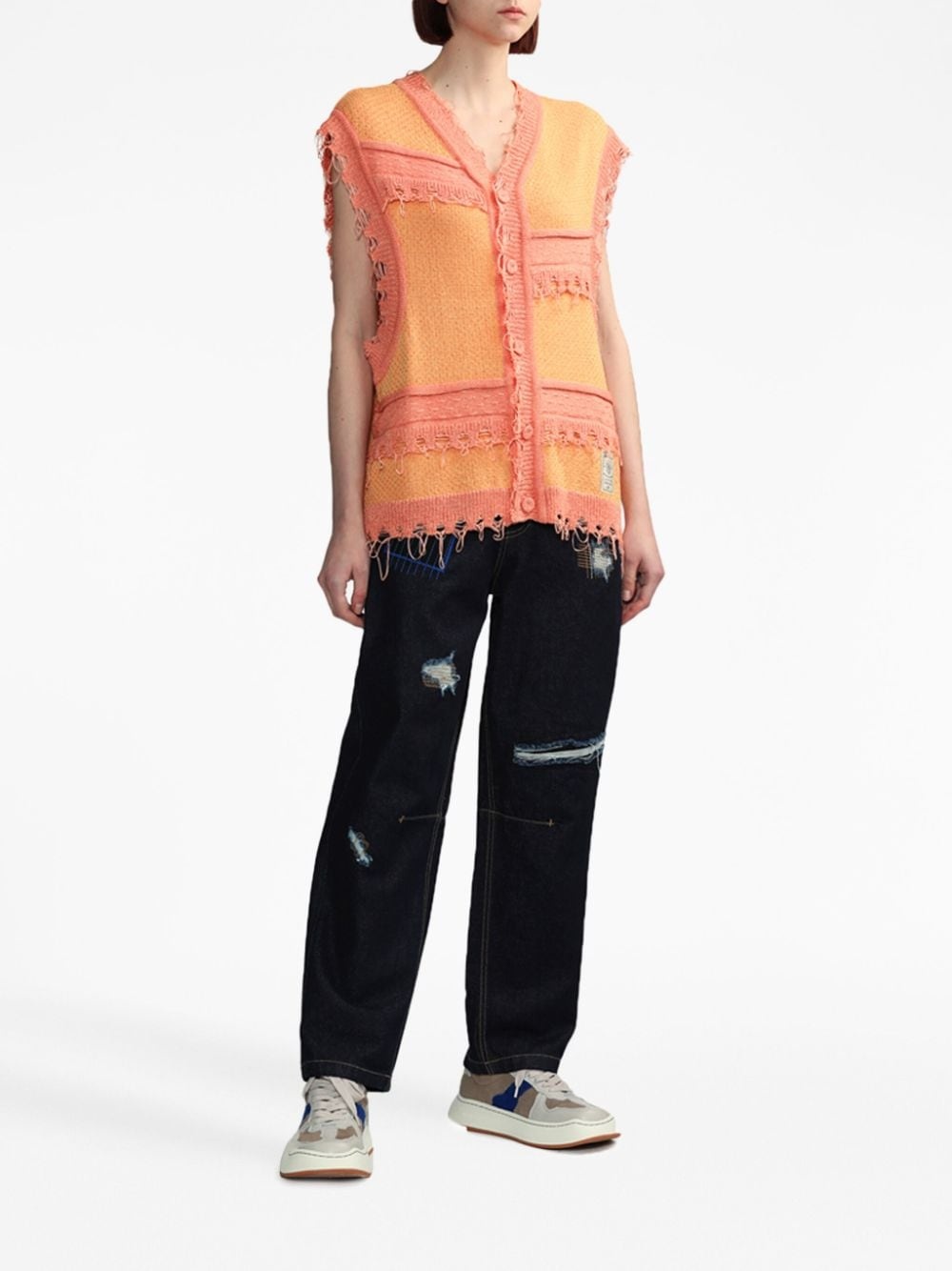 Sevra button-down knitted vest - 2