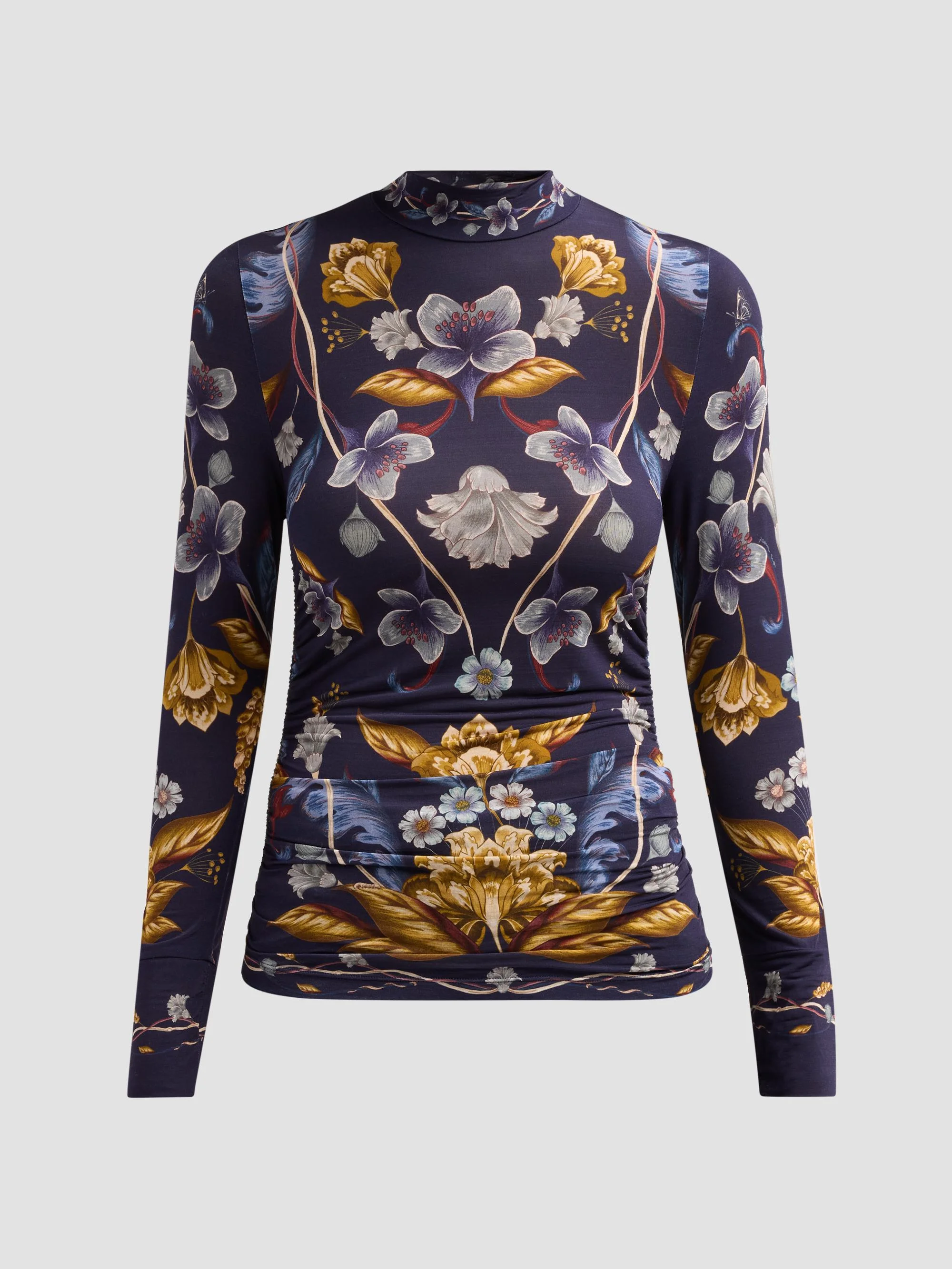 Women's Golden Nature Jersey Top - Navy Blue - 1