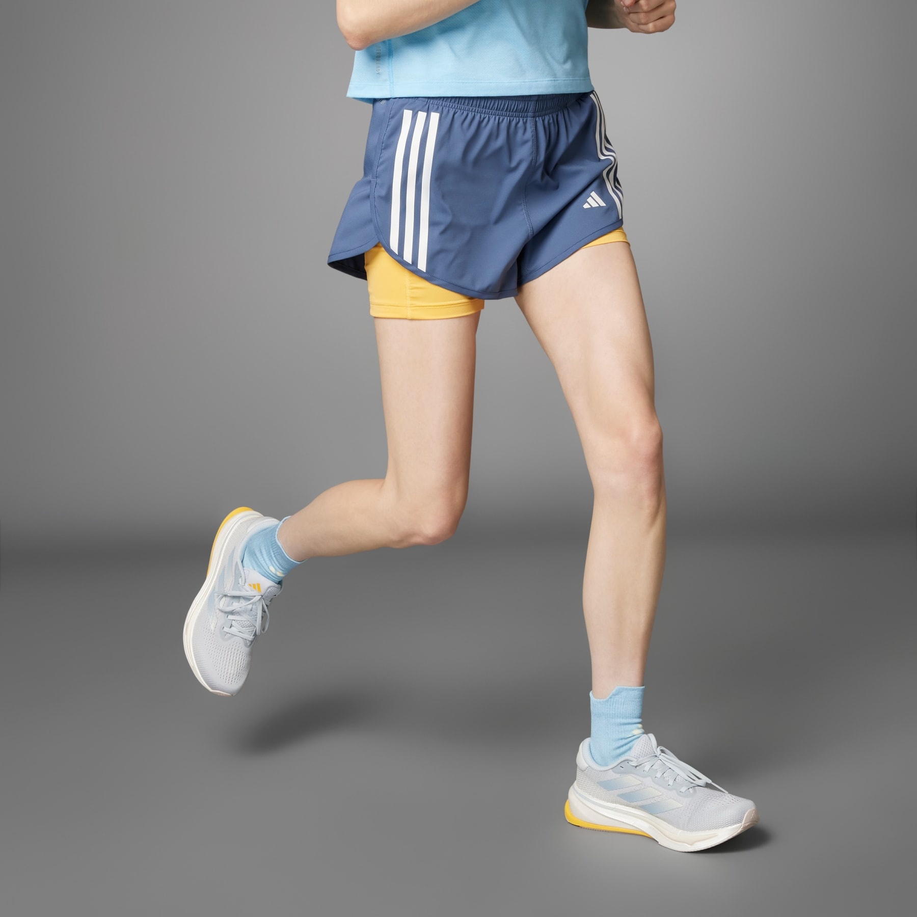 Own the Run 3-Stripes 2-in-1 Shorts - 2