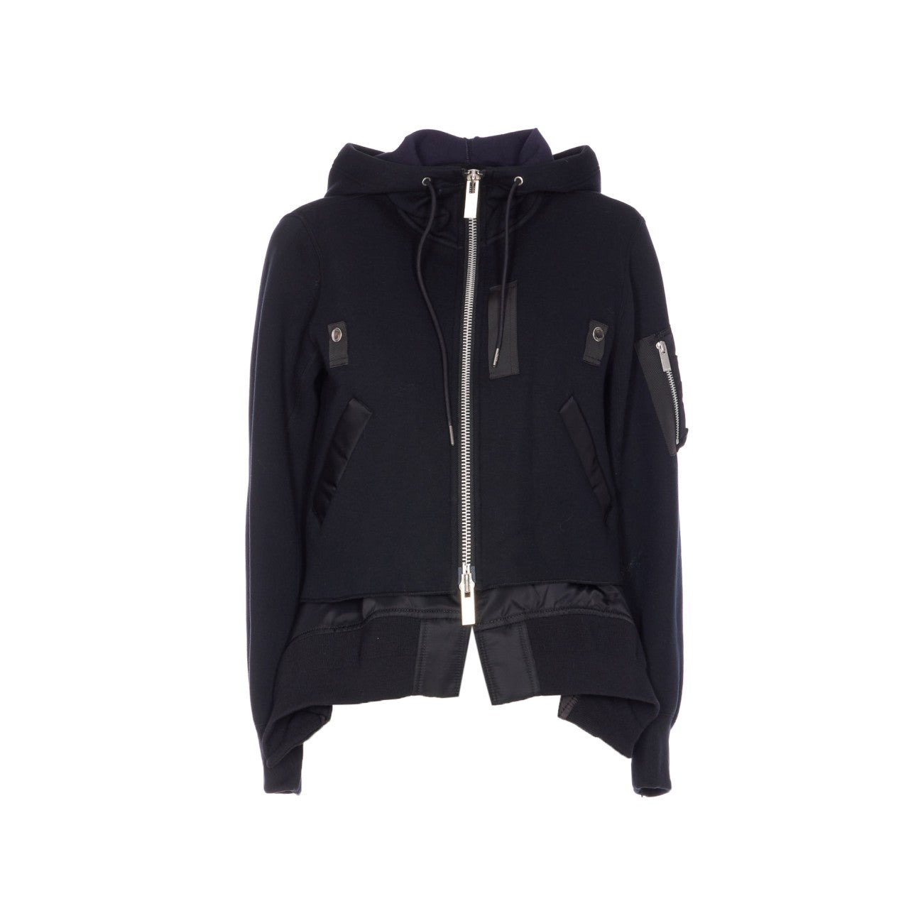 Sacai Women Sponge Nylon Twill Sweatshirt - 1