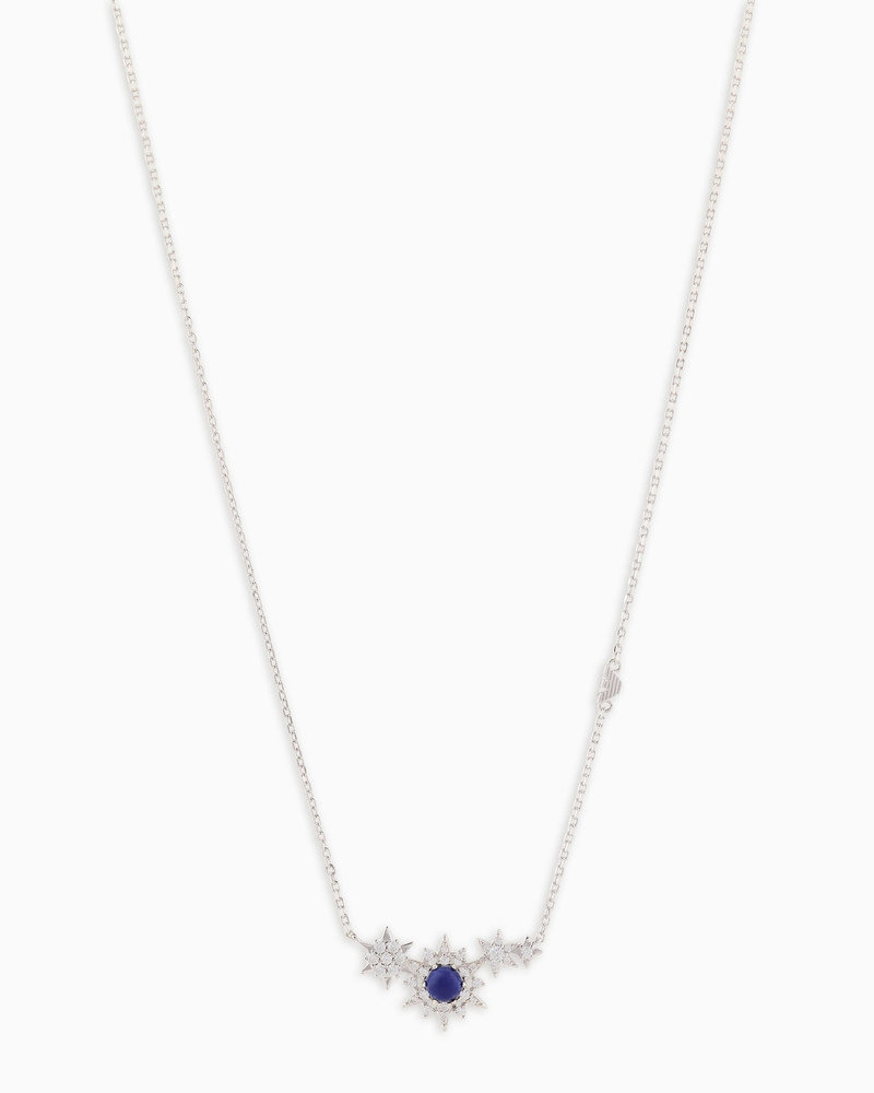 STERLING SILVER STATION NECKLACE 1