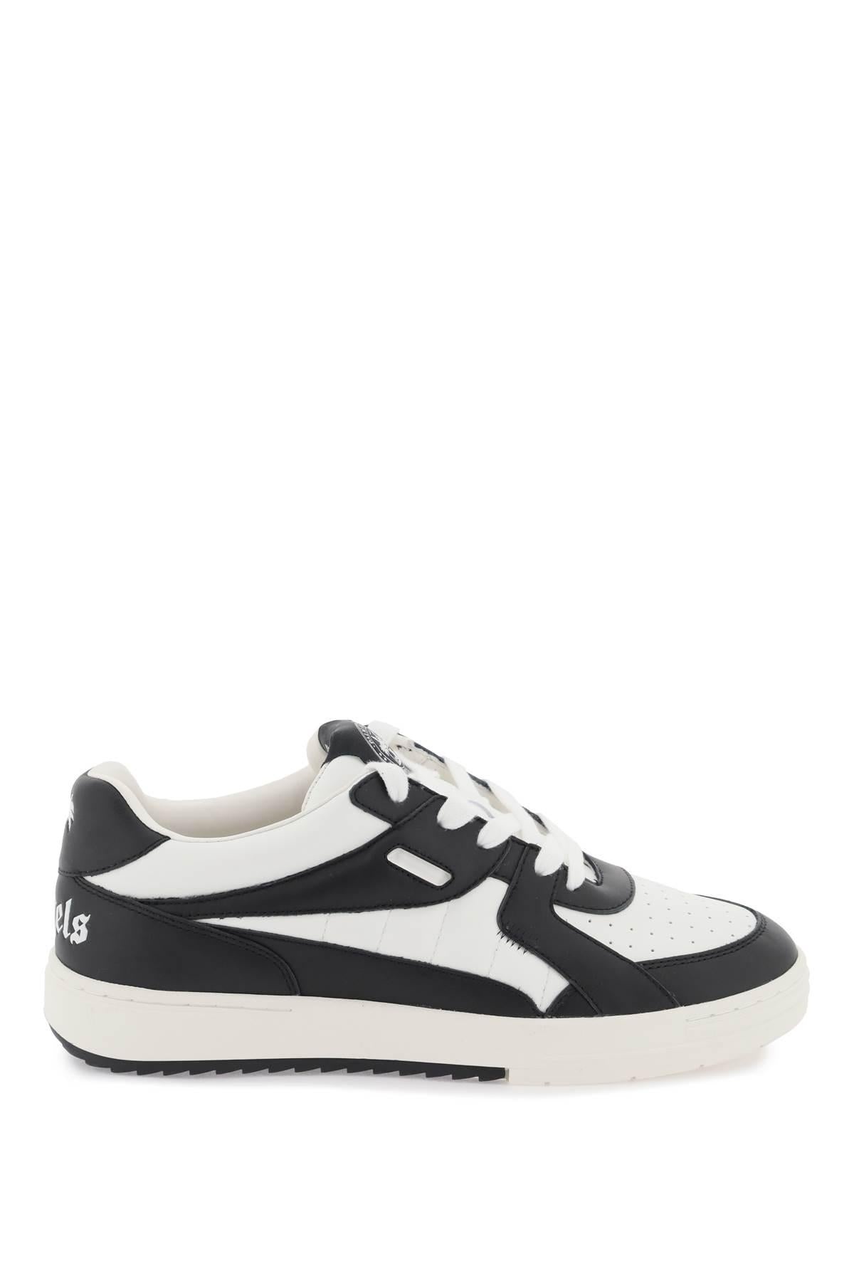 'PALM UNIVERSITY' TWO-TONE LEATHER SNEAKERS - 1