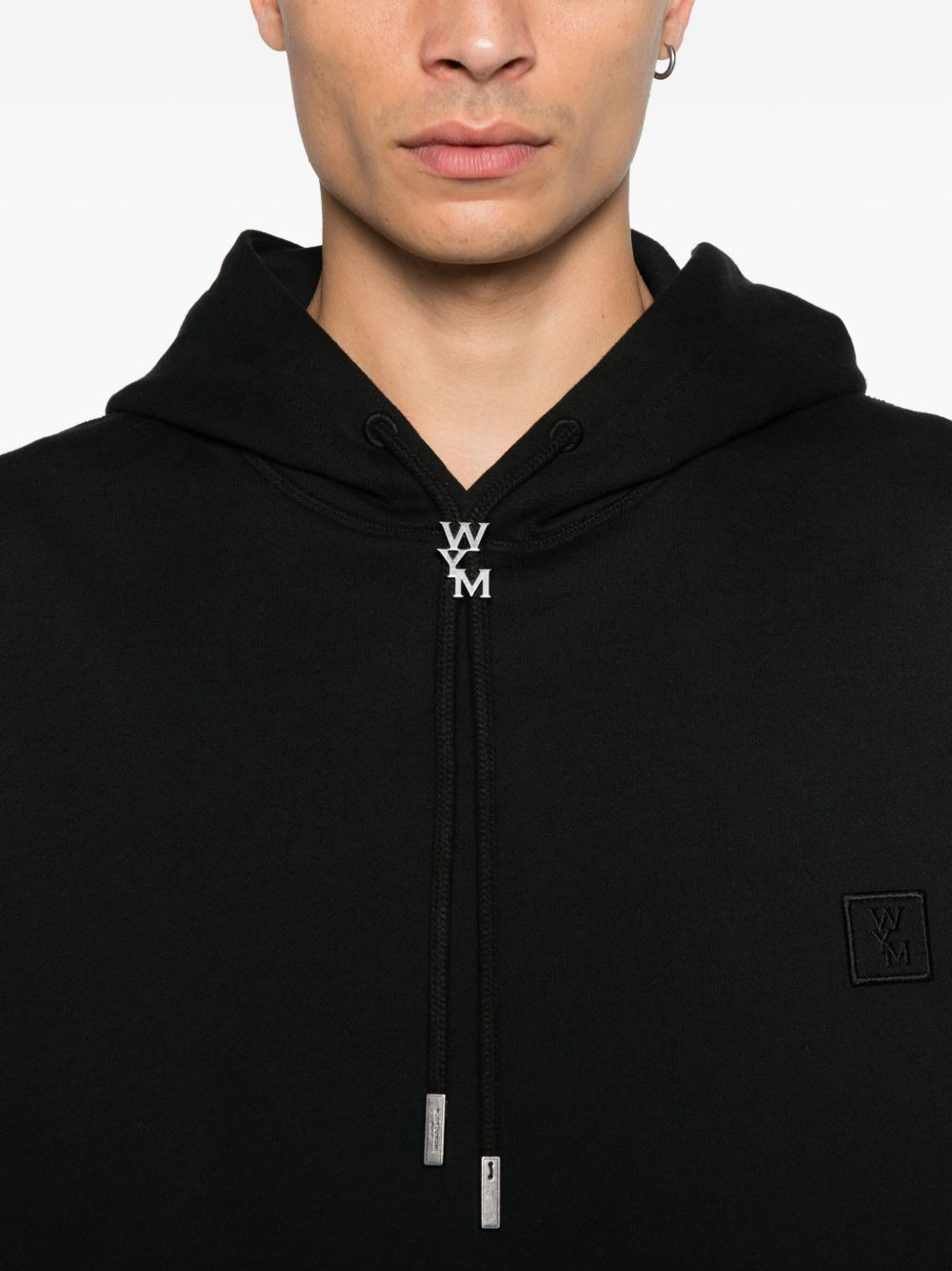 embroidered-logo drawstring hoodie - 5