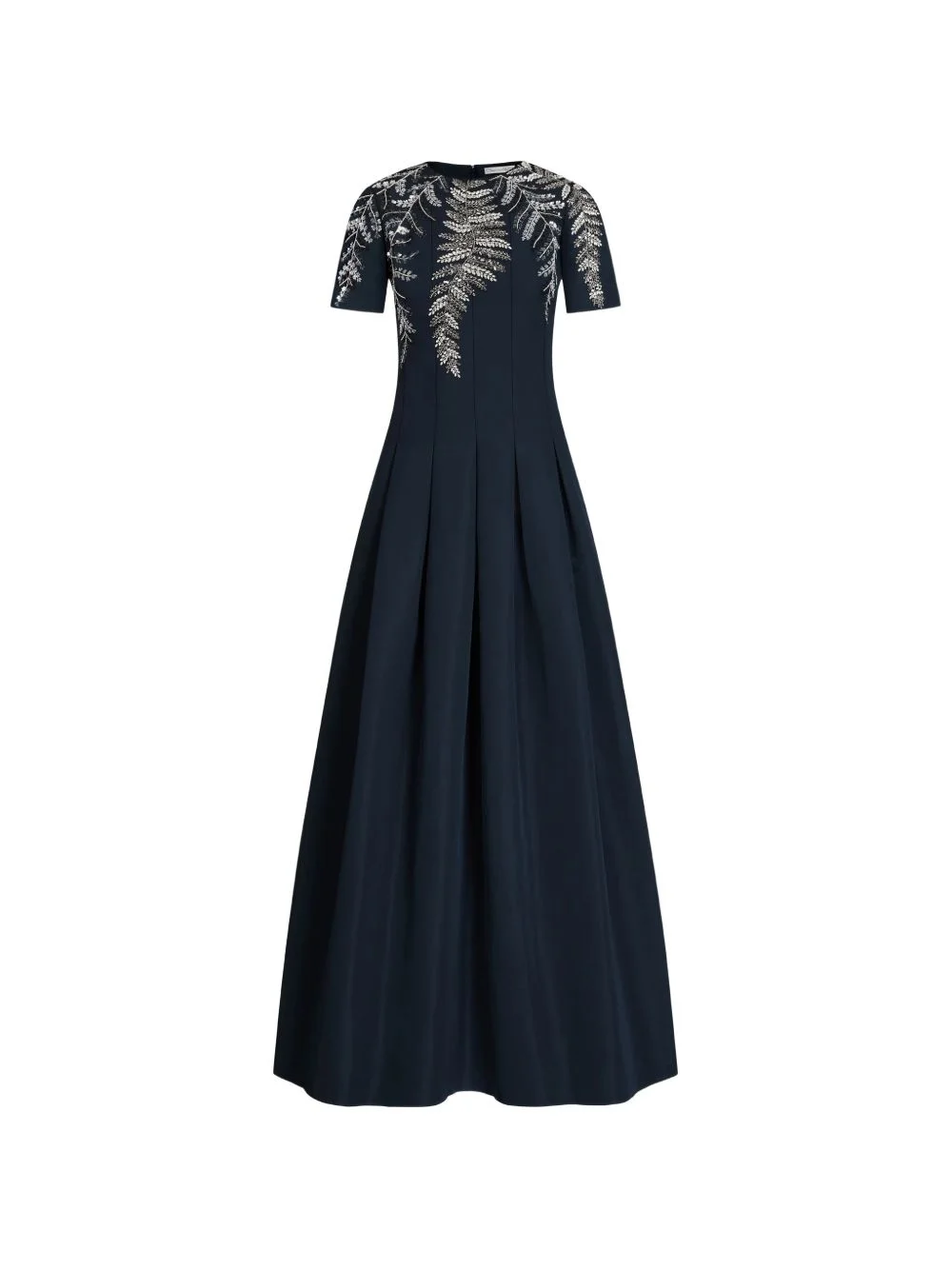 fern embroidered faille gown - 1
