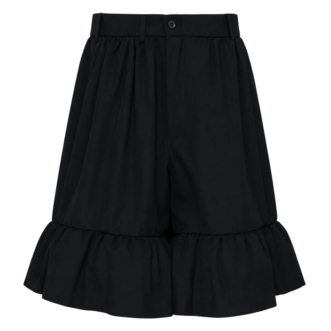 Ruffle Hem Flare Shorts - 1