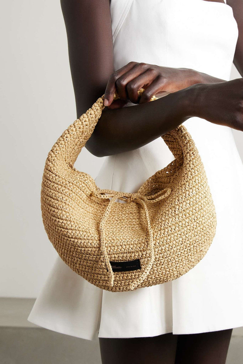 KHAITE Olivia medium raffia shoulder bag outlook