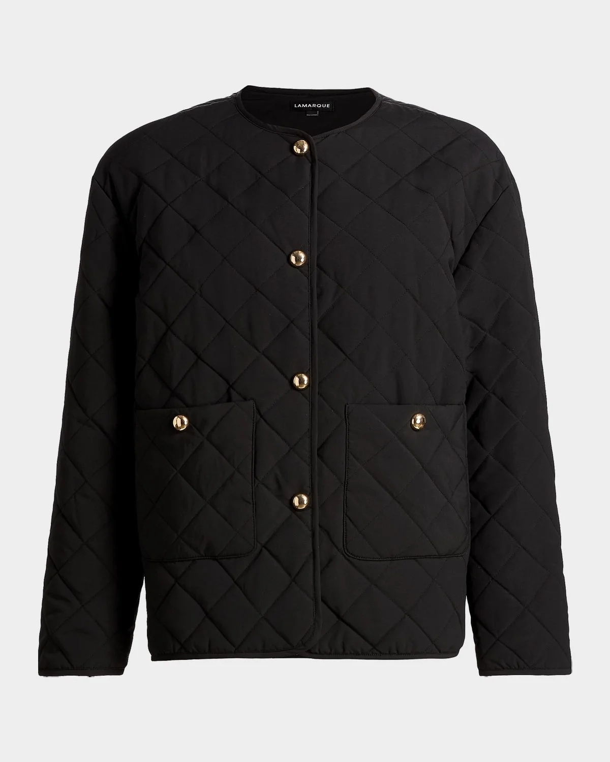 Hera Quilted Collarless Jacket - 1