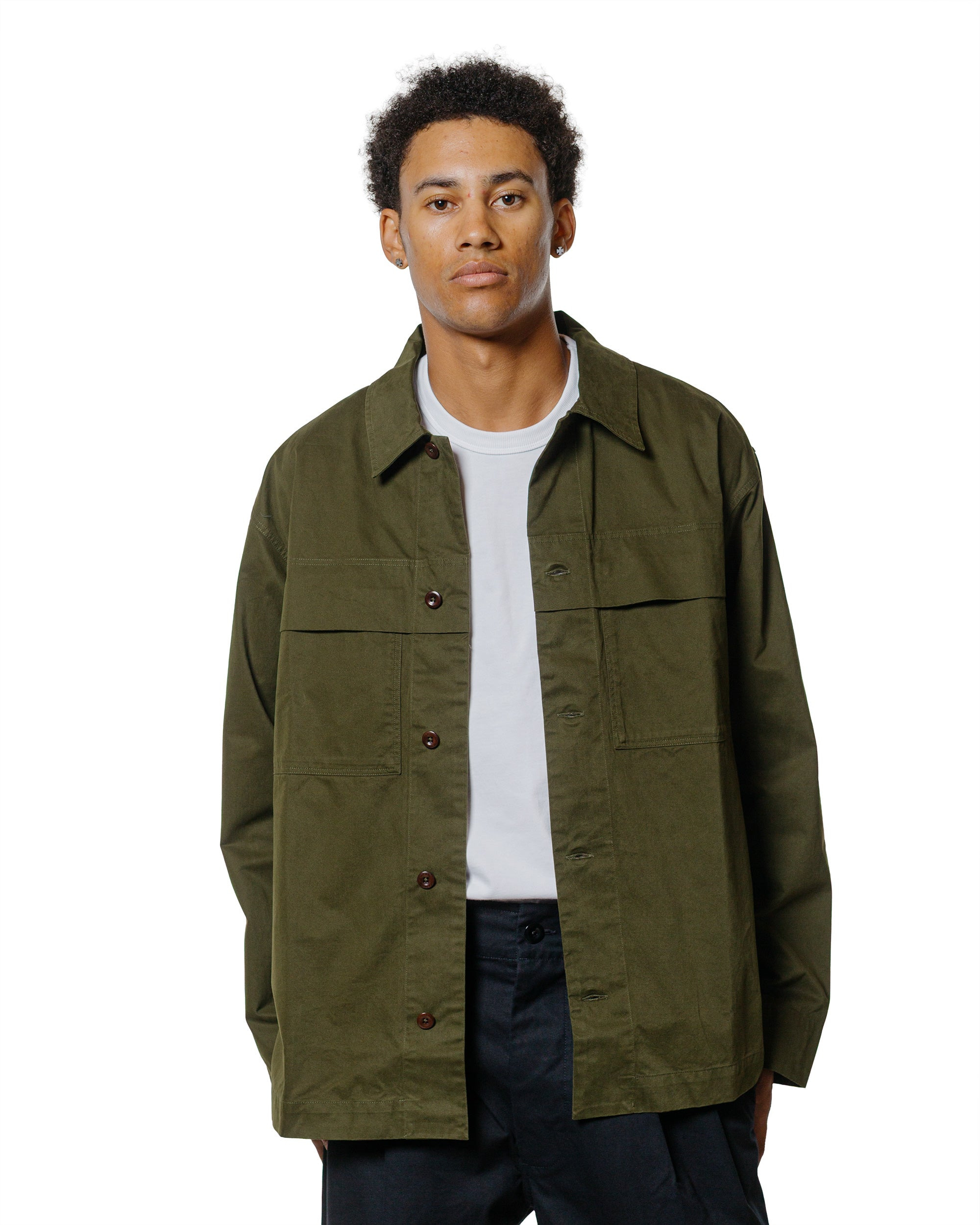 MHL Storm Flap Shirt Brushed Cotton Twill Seaweed - 2