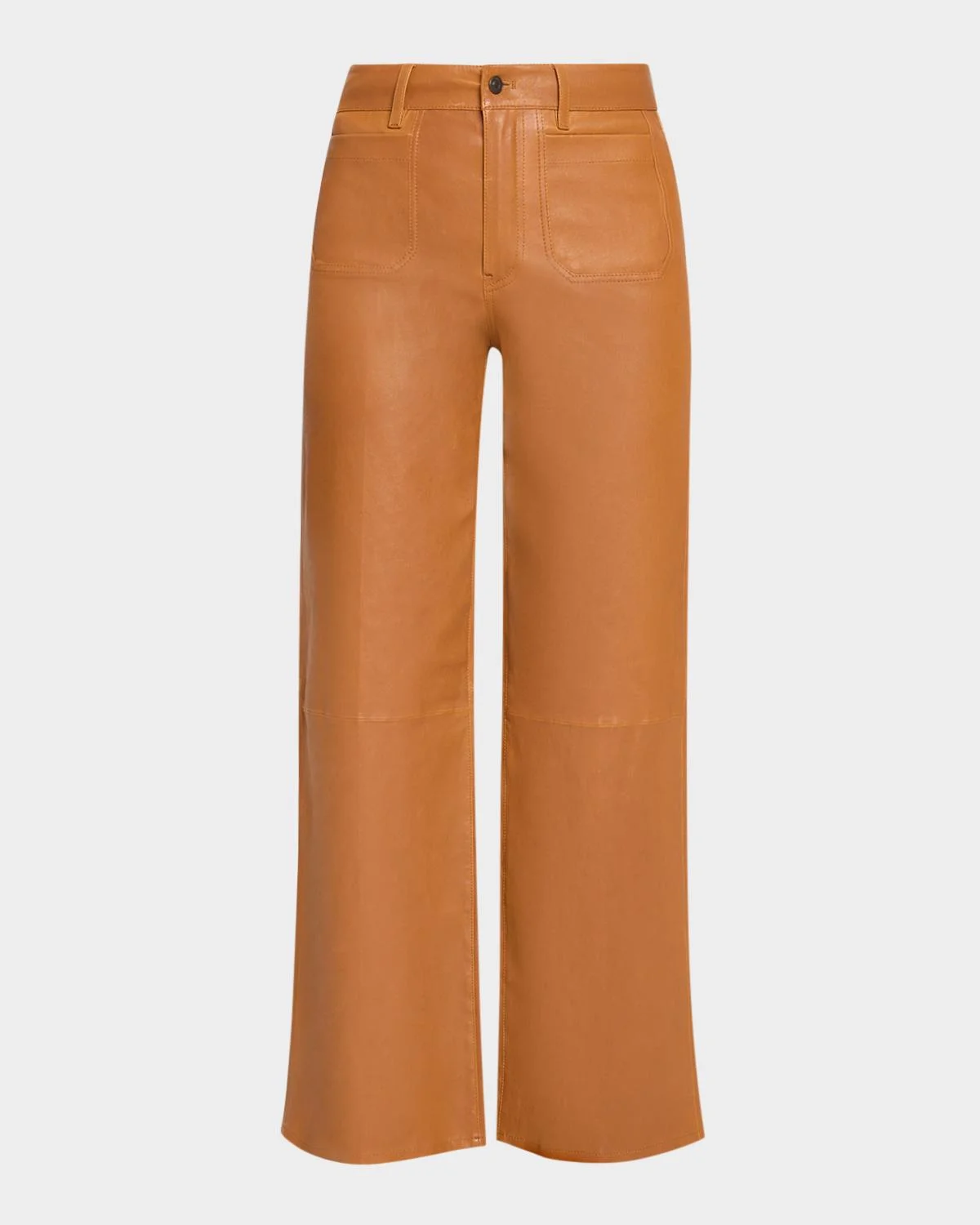 The Modernist Leather Slim-Fit Palazzo Pants - 1
