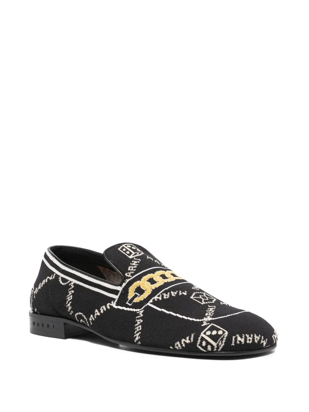 all-over logo-jacquard loafers - 2