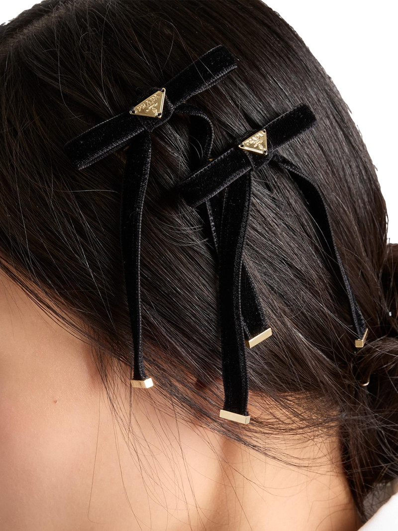 Women's Velvet Hair Clips - Black 4