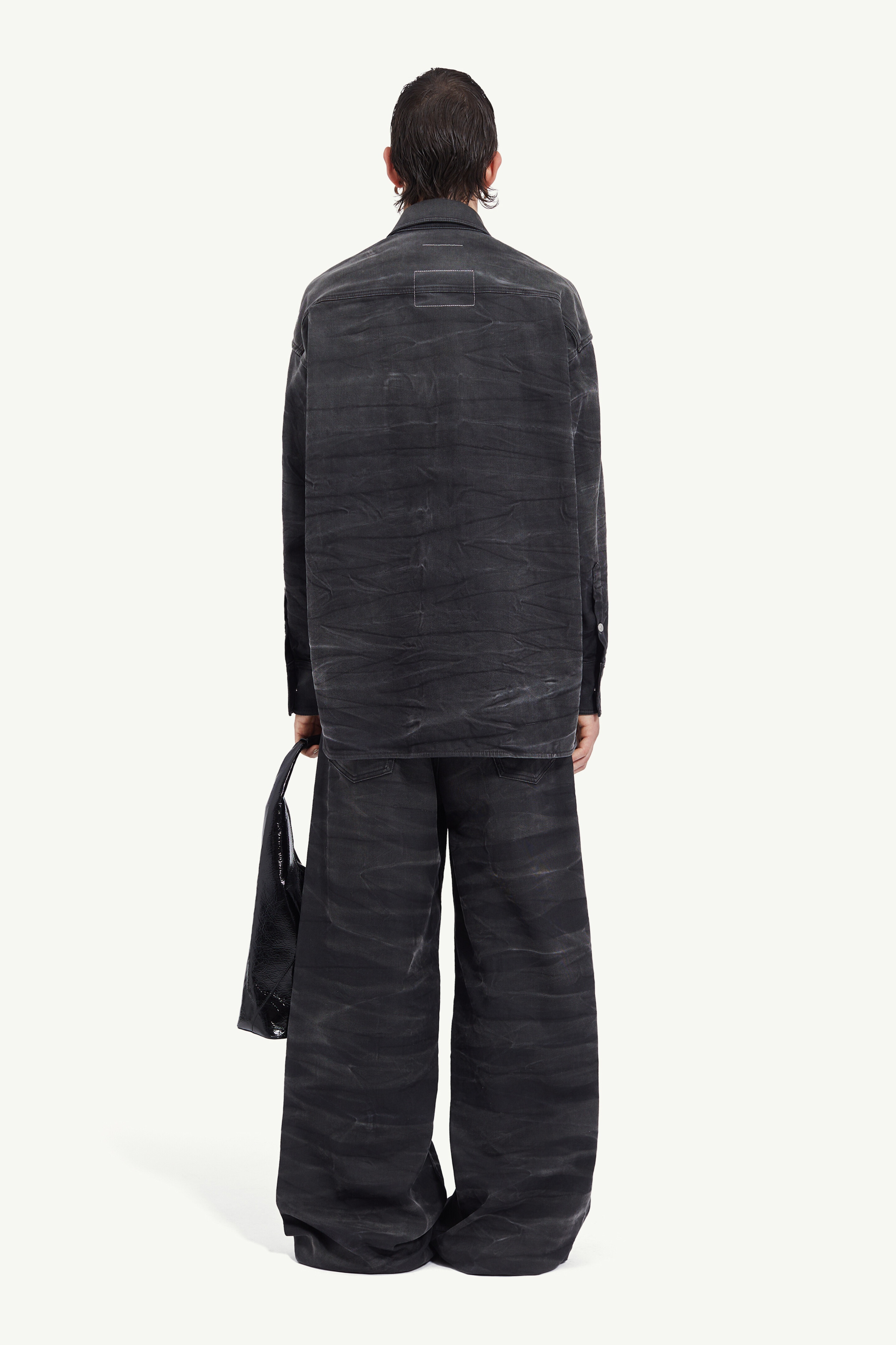Crease effect denim shirt - 4