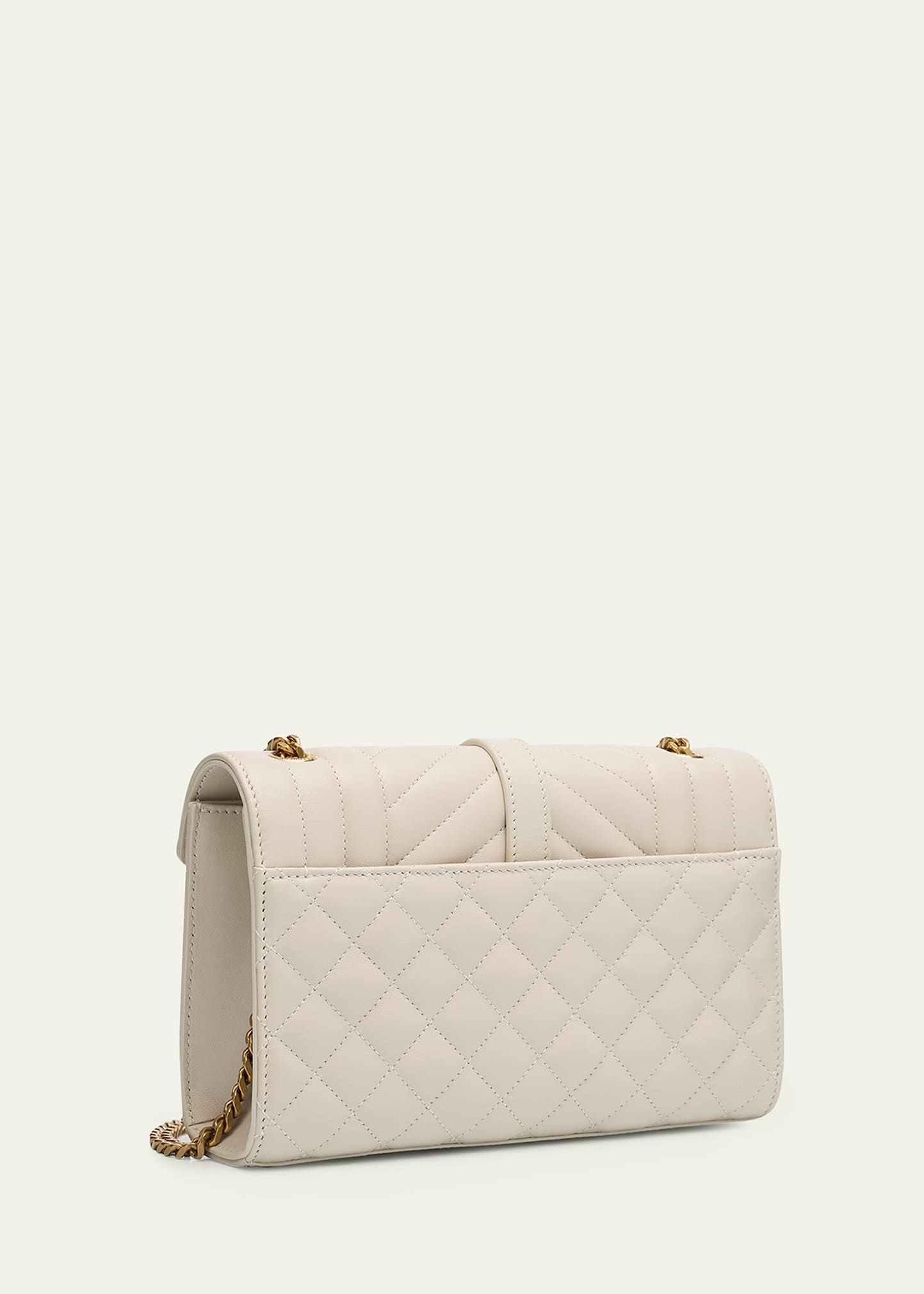Envelope Triquilt Small YSL Shoulder Bag in Smooth Leather - 3