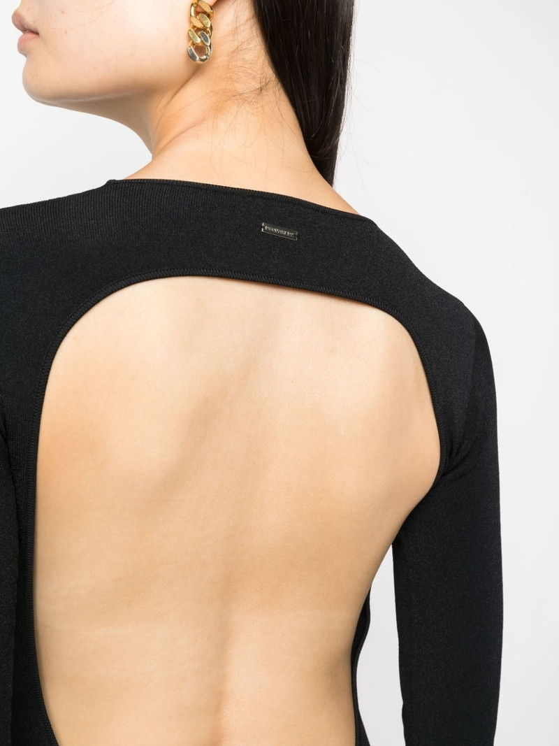 open-back fine-ribbed minidress 5
