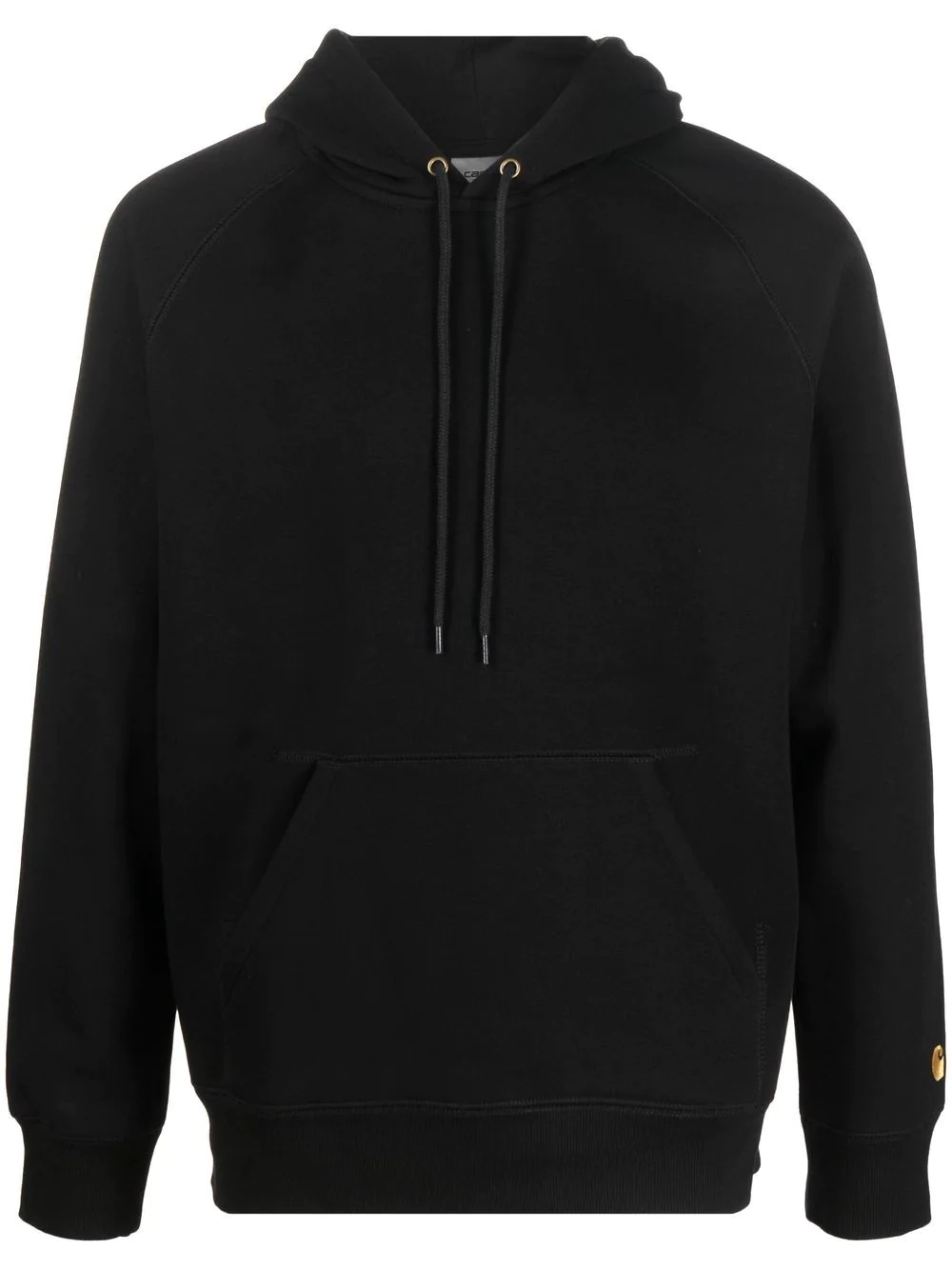 embroidered-logo pullover hoodie - 1