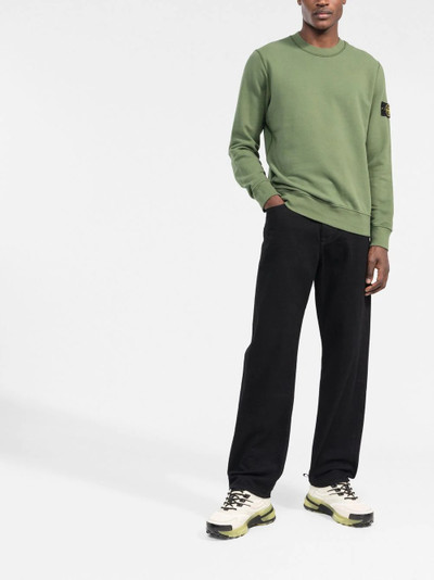 Stone Island Compass-patch cotton sweatshirt outlook