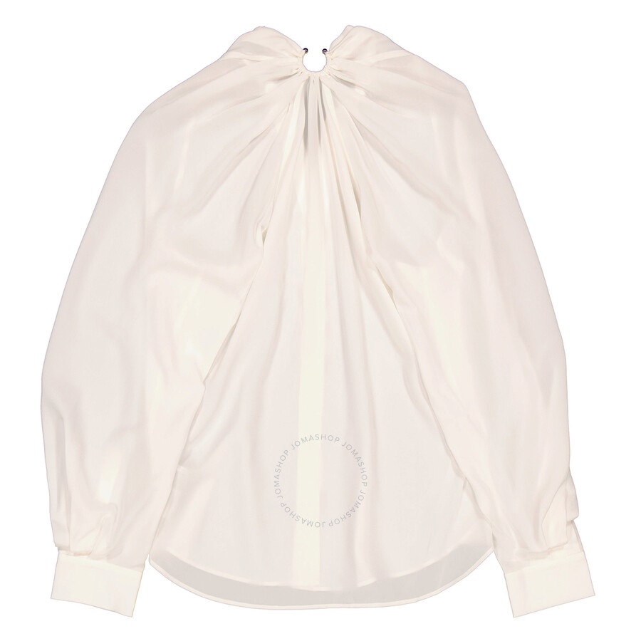 Burberry Ladies Natural White Fion Long-Sleeve Shirt - 2