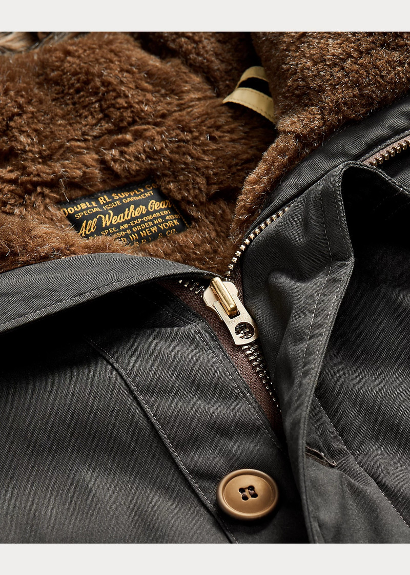 Faux-Fur-Trim Oilcloth Parka 3