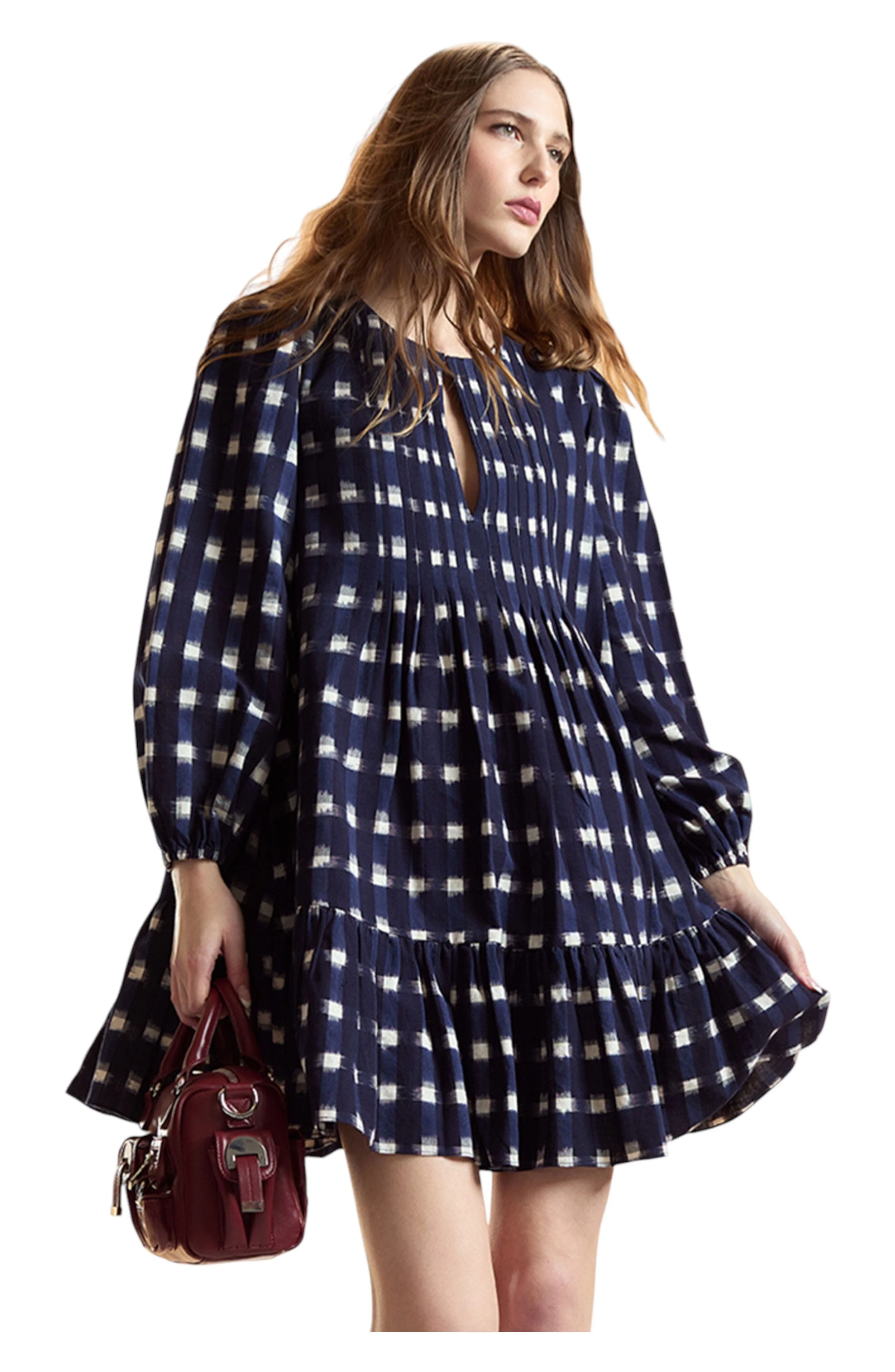 Cynthia Rowley Pintuck Mini Dress in Navy Multi at Nordstrom - 1