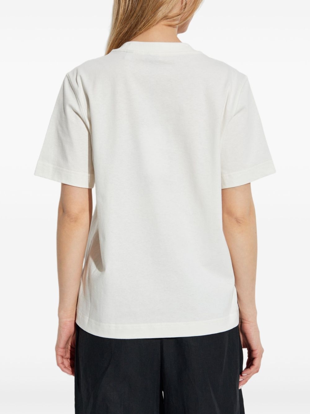 check-motif graphic T-shirt - 4