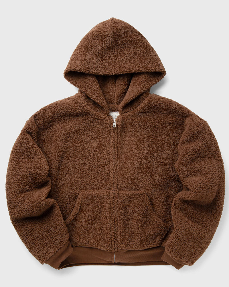TERRY FLEECE ZIPPED HOODIE KNIT 1