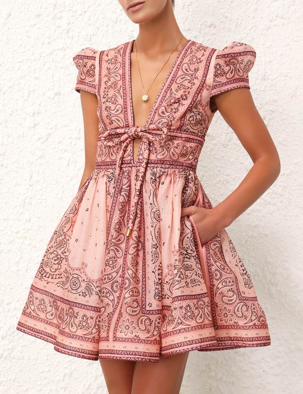 Zimmermann Matchmaker Structured Mini Dress | forward