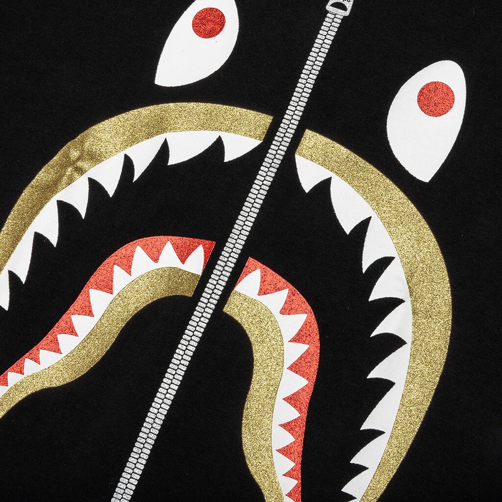 GLITTER SHARK TEE - BLACK - 4