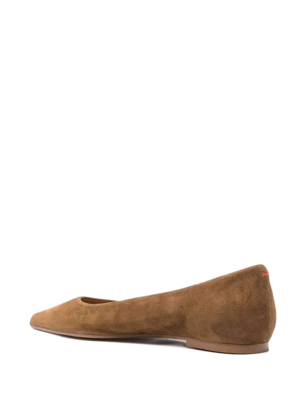 pointed-toe suede flat pumps - 3