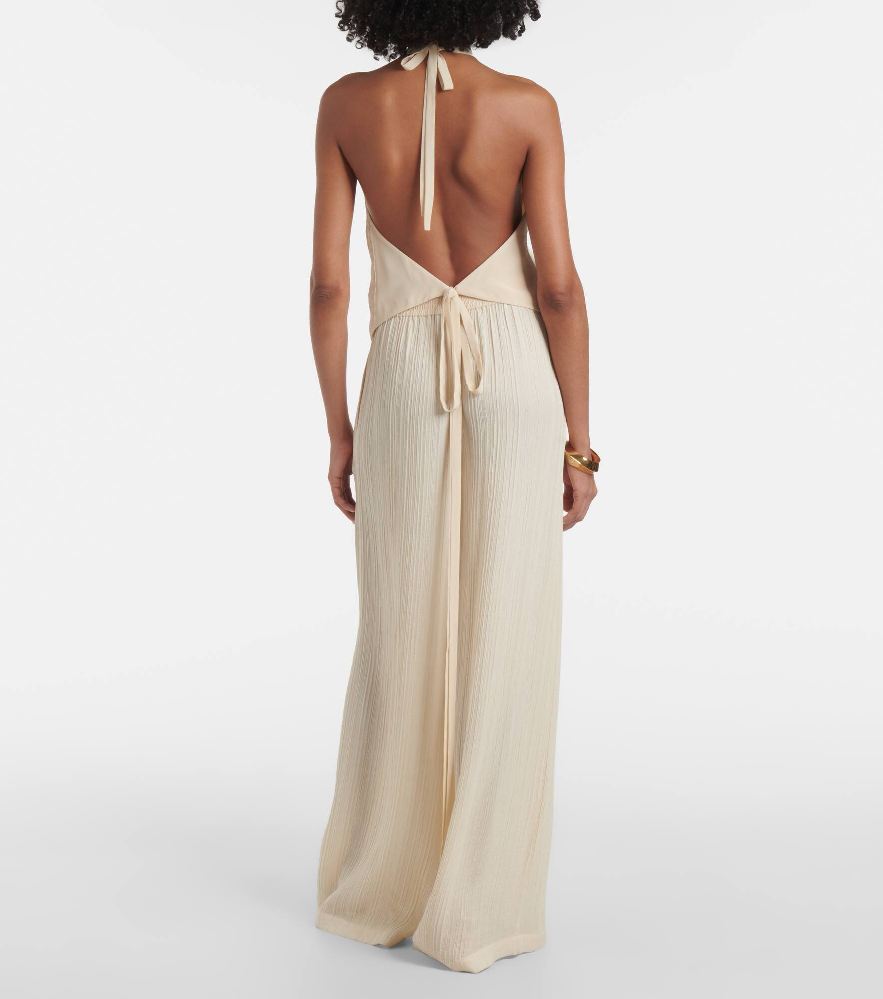 Suez pleated halterneck vest - 3