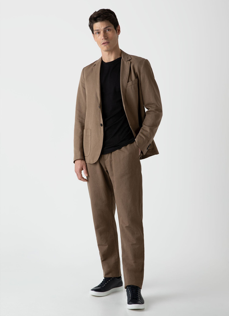 Sunspel Cotton Linen Unstructured Blazer outlook