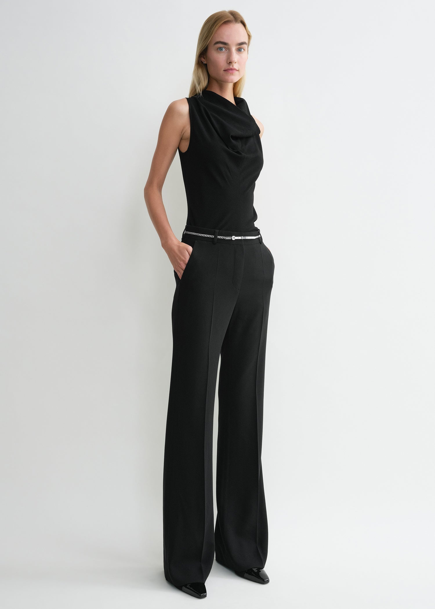 Flared evening trousers black - 3