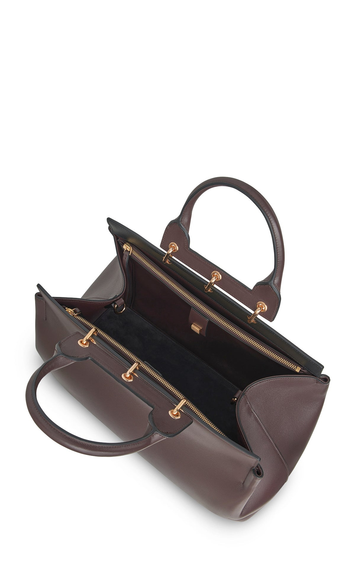 Large Amethyst Bag in Bordeaux Nappa Leather - 4