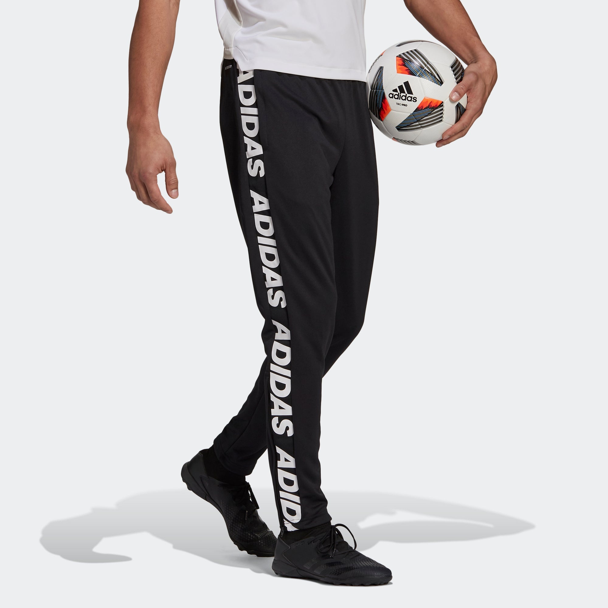 Men's adidas Tiro Tk Tp Pnt Contrasting Colors Logo Soccer/Football Sports Pants/Trousers/Joggers Bl - 4