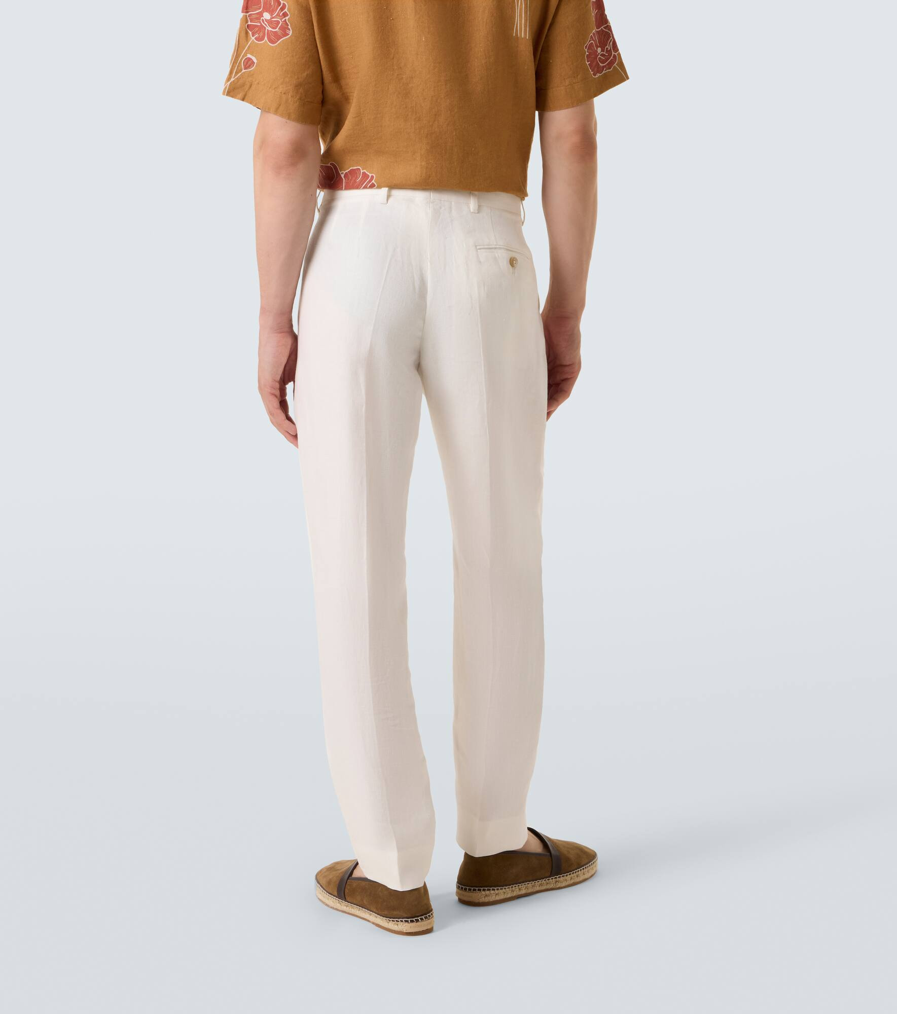 Affonso linen straight pants - 4