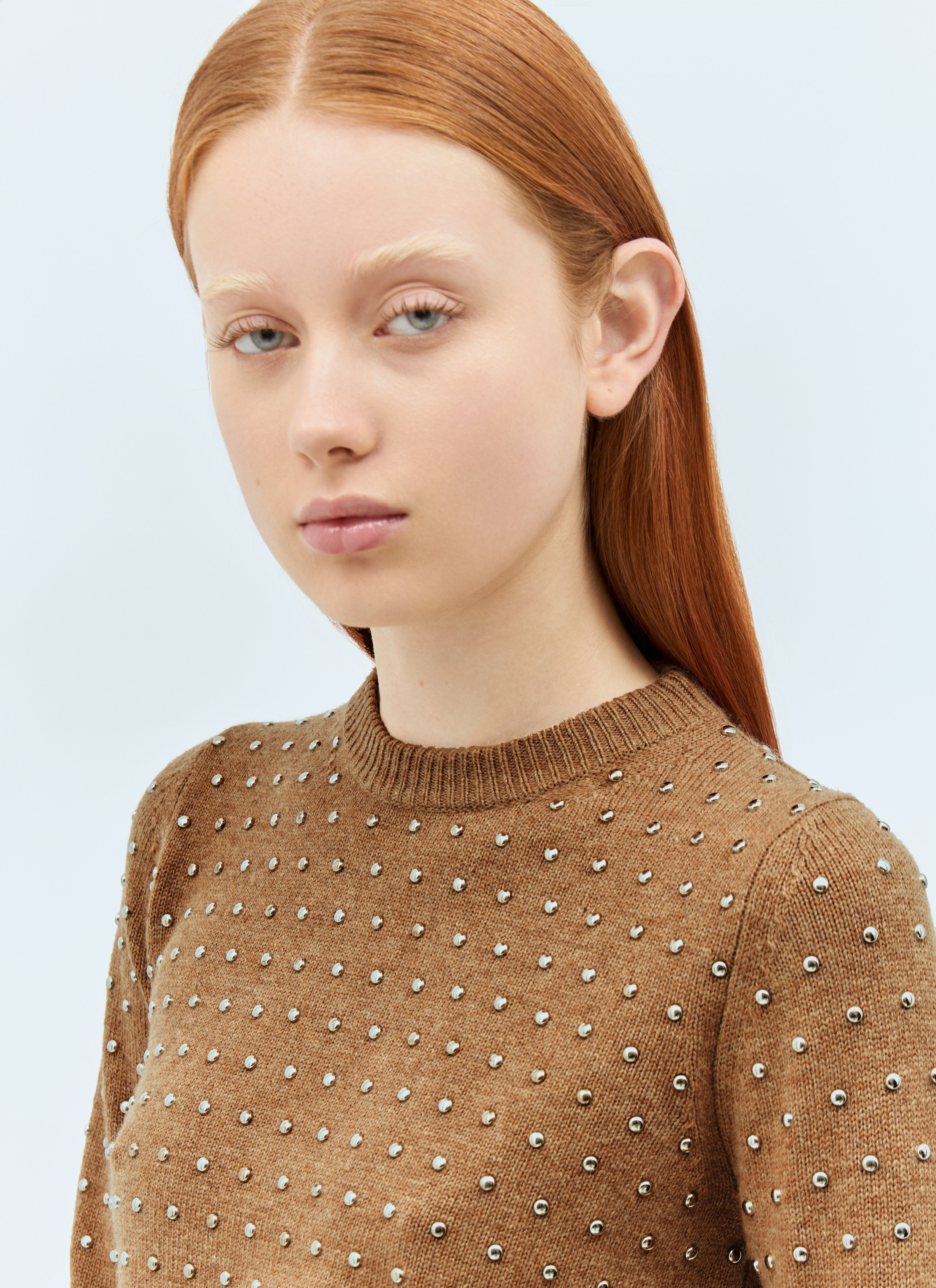 Sportmax Women Studded Wool-Blend Sweater - 3