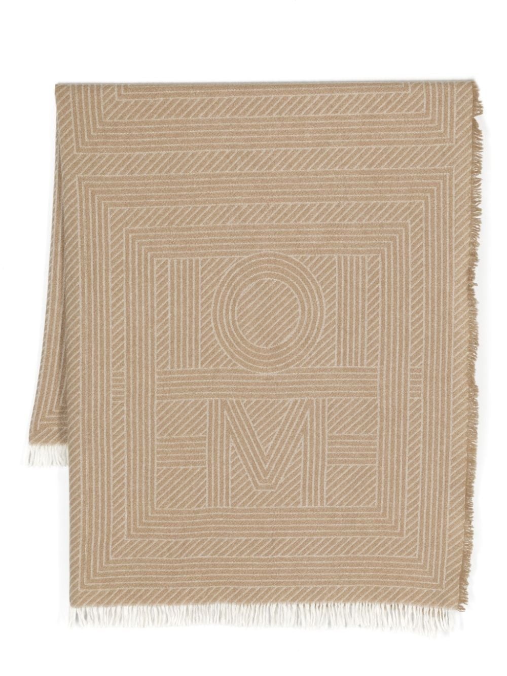monogram-jacquard wool-blend scarf - 1