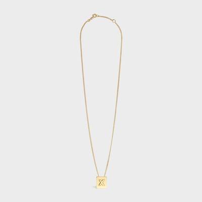 CELINE Alphabet X Necklace in Brass with Gold finish outlook