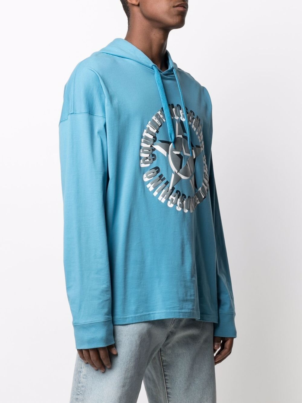 logo-print drawstring hoodie - 3