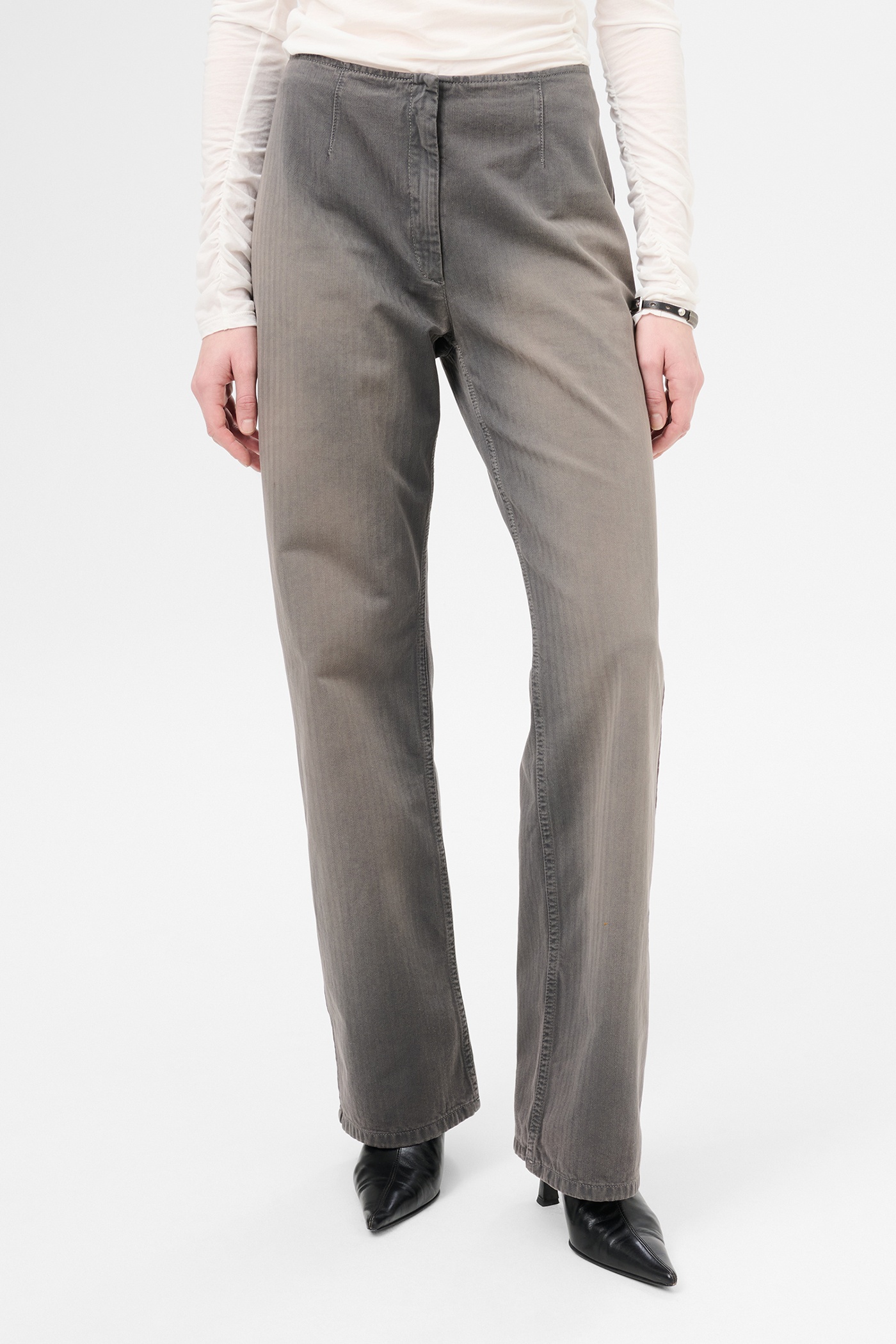 Biker Trouser French Sun Faded Herringbone - 3