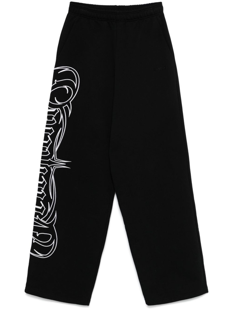 logo-embroidered trousers 1