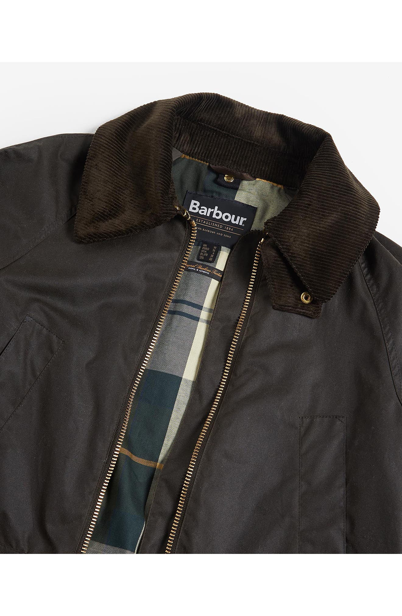 Barbour Allerston Water Resistant Waxed Cotton Jacket in Olive/ancient at Nordstrom - 5